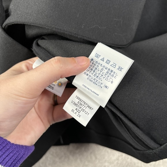 Lands End Two Button Ponte Blazer Women's Size 2X Black Pockets Stretch - Picture 7 of 9